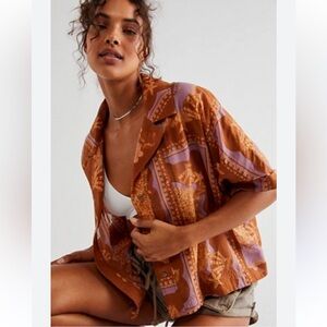 Free People! We The Free Buenos Aires Button Down Top NWT!